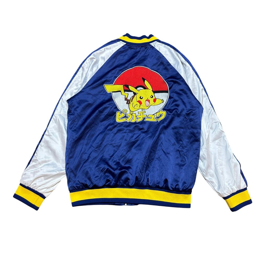 Pokemon Pikachu Satin Bomber Sukajan Jacket Men's Medium Nintendo